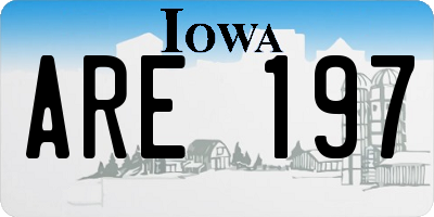 IA license plate ARE197
