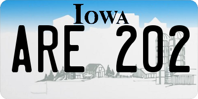 IA license plate ARE202