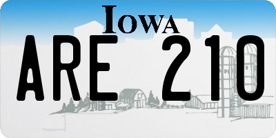 IA license plate ARE210