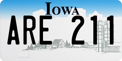IA license plate ARE211