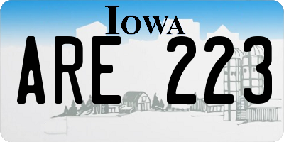 IA license plate ARE223