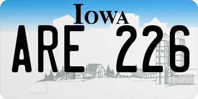 IA license plate ARE226