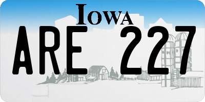 IA license plate ARE227