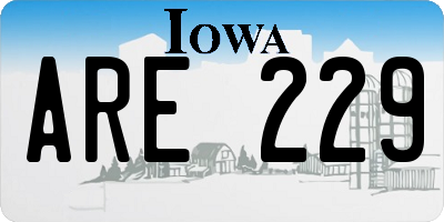IA license plate ARE229