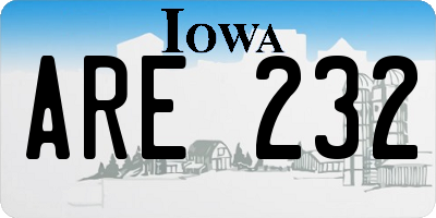 IA license plate ARE232