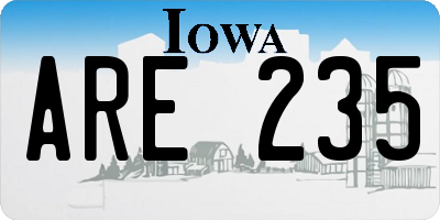 IA license plate ARE235