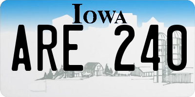 IA license plate ARE240