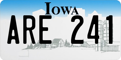 IA license plate ARE241