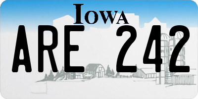 IA license plate ARE242