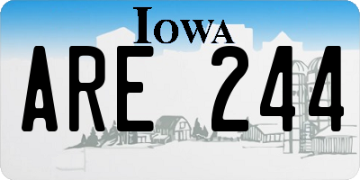 IA license plate ARE244
