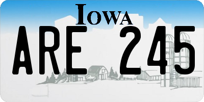 IA license plate ARE245