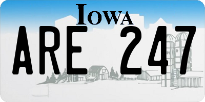 IA license plate ARE247