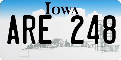 IA license plate ARE248