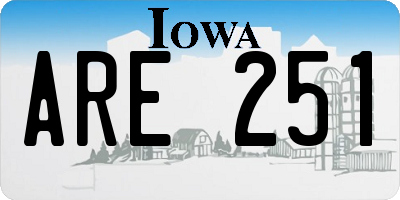 IA license plate ARE251