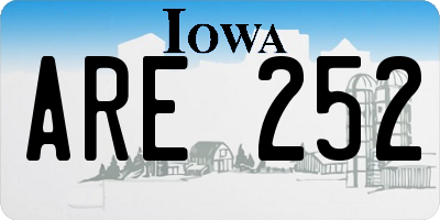 IA license plate ARE252