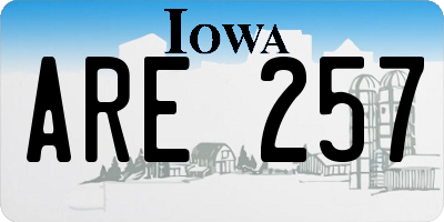 IA license plate ARE257