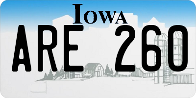 IA license plate ARE260