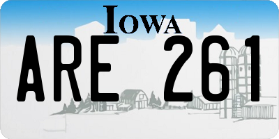IA license plate ARE261