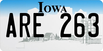 IA license plate ARE263