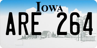 IA license plate ARE264
