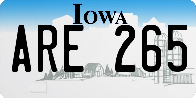 IA license plate ARE265