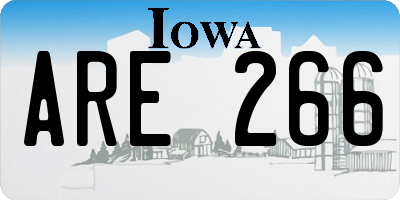 IA license plate ARE266
