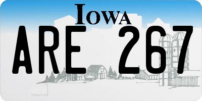 IA license plate ARE267