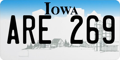 IA license plate ARE269