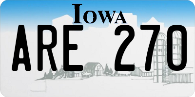 IA license plate ARE270