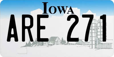 IA license plate ARE271