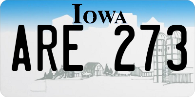 IA license plate ARE273