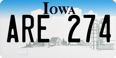 IA license plate ARE274