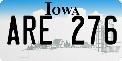IA license plate ARE276
