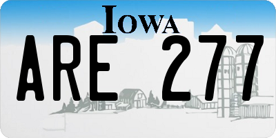 IA license plate ARE277