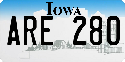 IA license plate ARE280