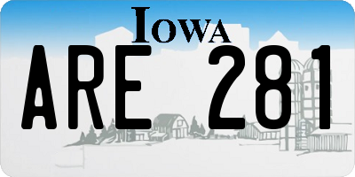 IA license plate ARE281