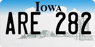 IA license plate ARE282