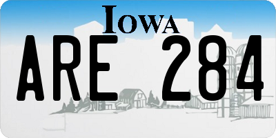 IA license plate ARE284