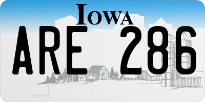 IA license plate ARE286
