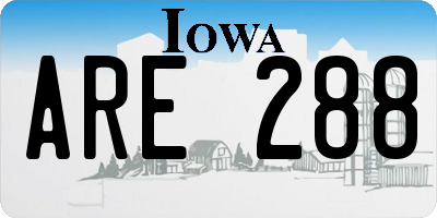 IA license plate ARE288