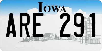 IA license plate ARE291