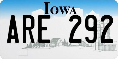 IA license plate ARE292