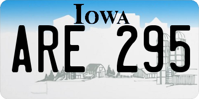IA license plate ARE295