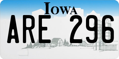 IA license plate ARE296