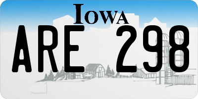 IA license plate ARE298
