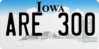 IA license plate ARE300