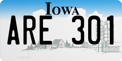 IA license plate ARE301