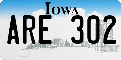 IA license plate ARE302