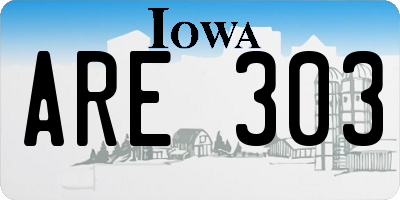 IA license plate ARE303