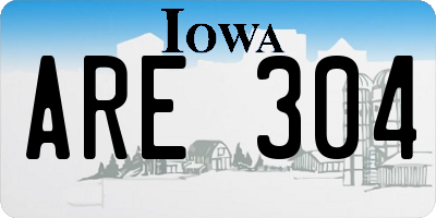 IA license plate ARE304